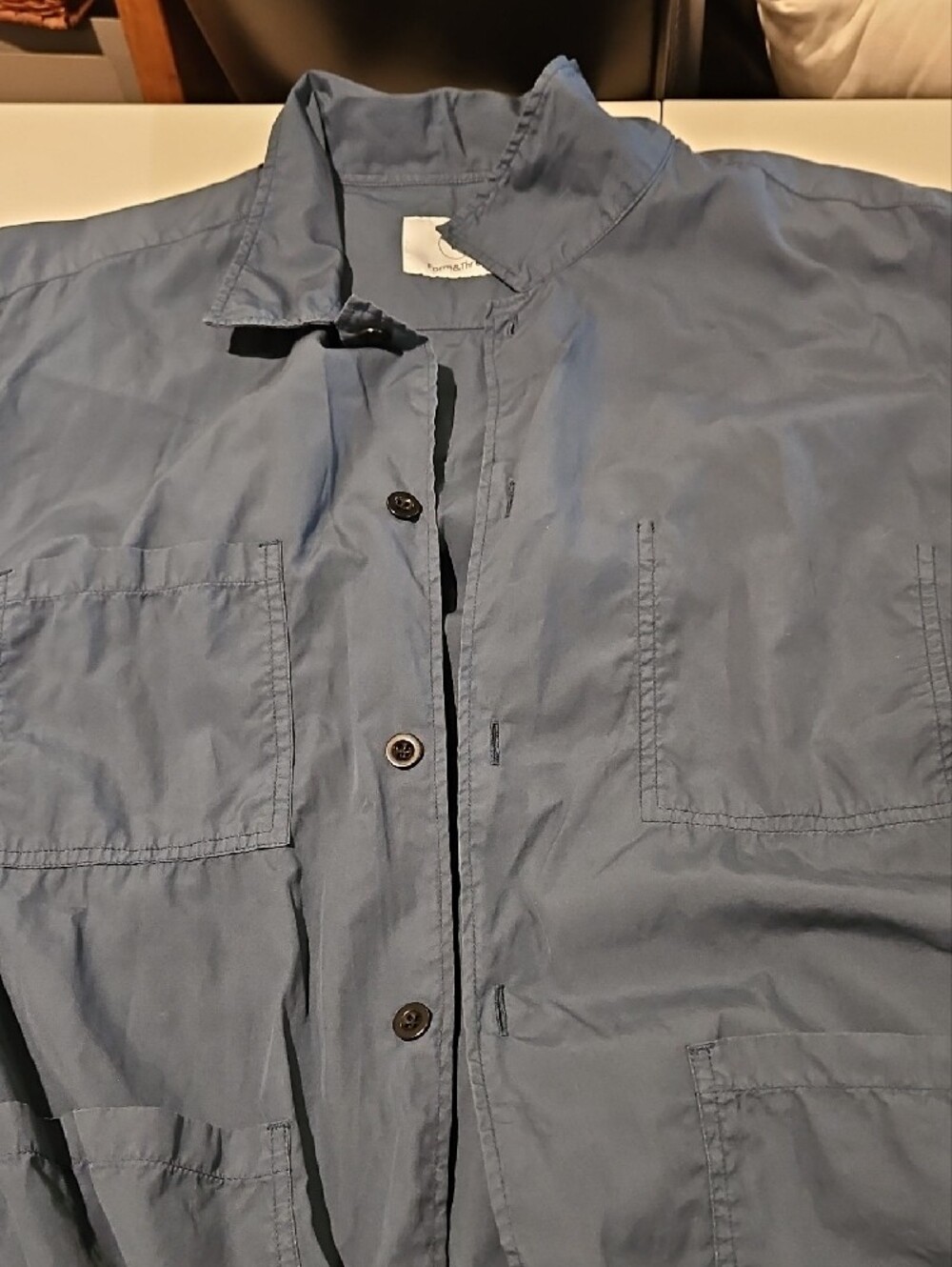 Casual Unisex Cotton Poplin Work Pocket Shirt Jacket0041 - Picture 7 of 11